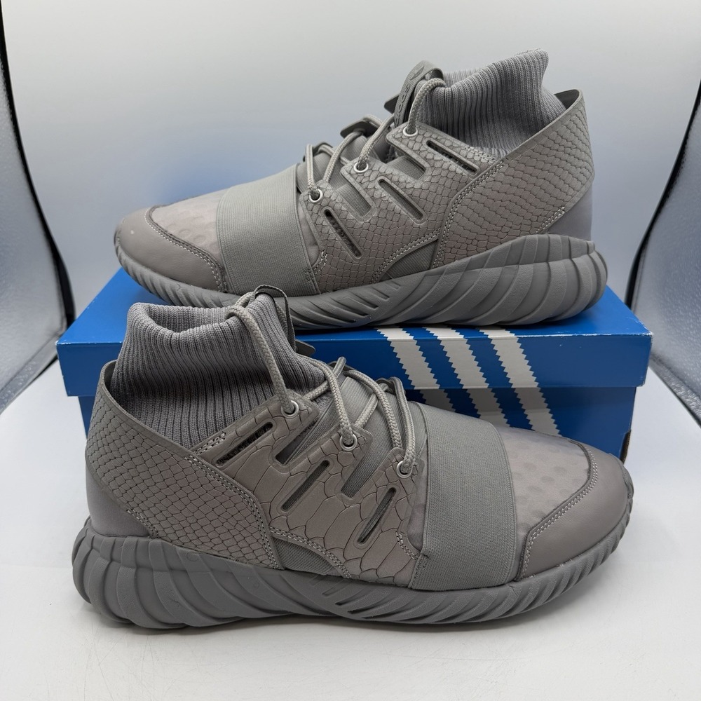 Adidas Tubular Doom Shoes Mens 13 Grey/Metallic Silver Originals Sneakers S74791